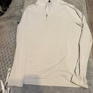 Soybu Quarter Zip Pullover Women’s XL Beige Lightweight Athleisure Activewear